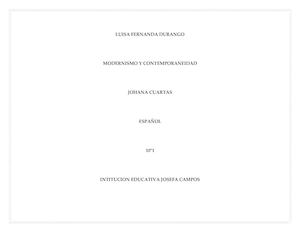 Modernismo y Contemporaneidad