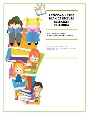 Actividad 5 Friso Plan De Lectura Silenciosa Sostenida