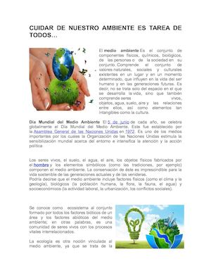 Cuidar De Nuestro Ambiente Es Tarea De Todos