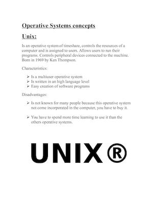 Operative Systems Concepts