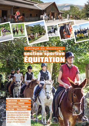Flyer Equitation Collège et internat de Vicdessos (Ariège Pyrénees)
