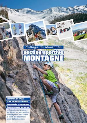 Flyer Montagne Collège et internat du Montcalm - Vicdessos -Ariège Pyrénées