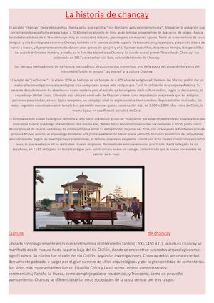 La Historia De Chancay