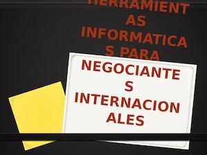 Herramientas Informaticas Para Negociantes Internacionales