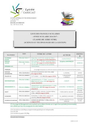 Manuels Scolaires 1stmg