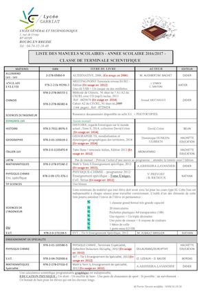 Manuels Scolaires Tscientifique