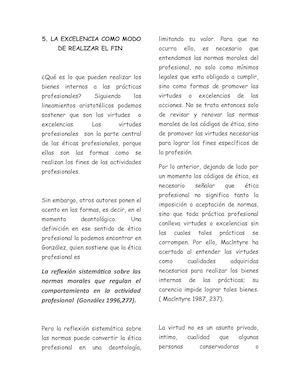 Etica Profesional 5 Excelencia