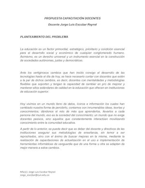 Propuesta Capacitación Docente