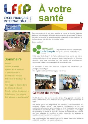 Newsletter Santé Citoyenneté Lycée Français de Porto