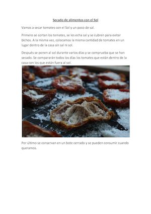 Secado De Alimentos Con El Sol