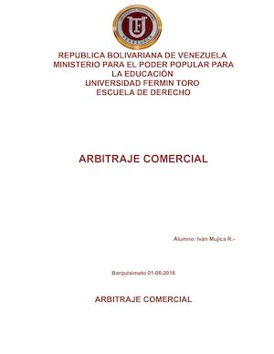 Arbitraje Comercial