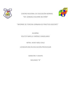 Informe De La Tercera Jornada De Practica