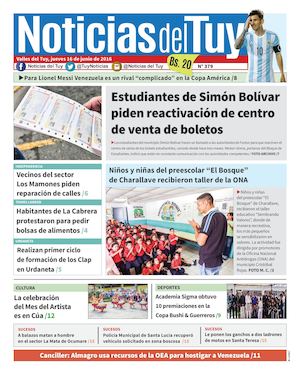 Noticias Del Tuy Edción Impresa 16 De Junio