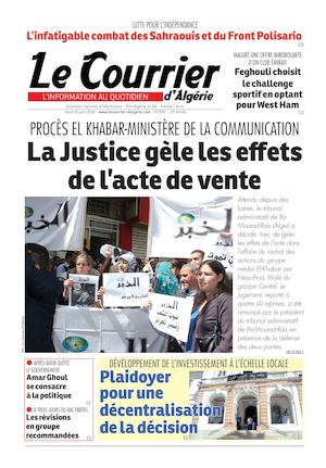 Le Courrier D'Algérie Du Jeudi 16 Juin 2016