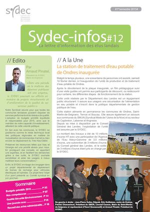 SYDEC-Infos N°12, Le Magazine d'information des élus landais - 1er semestre 2015