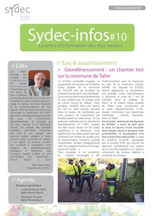 SYDEC-Infos N°10, Le Magazine d'information des élus landais - 1er semestre 2014