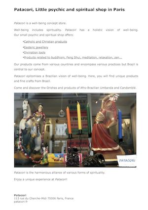 Patacori, Little psychic and spiritual shop in Paris