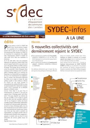 SYDEC-Infos N°08, Le Magazine d'information des élus landais -  1er semestre 2013