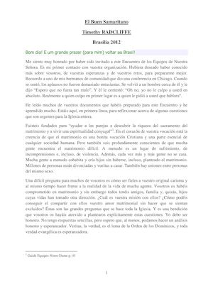 Timothy Radcliffe El Buen Samaritano