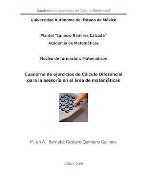 Cuaderno De Ejercicios De Calculo Diferencial E Integral 2009