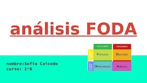 Análisis Foda Sofia Caicedo