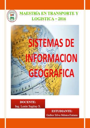 Gaibor Silva Mónica Tatiana Sig Arc Gis