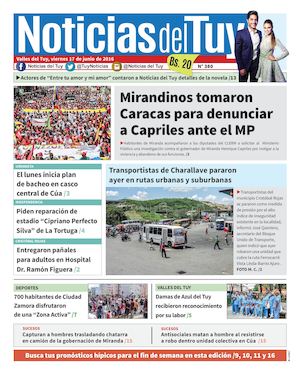 Noticias Del Tuy Edición Impresa 17 De Junio