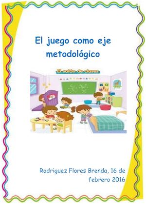 Revista: El Juego Como Eje Metodológico