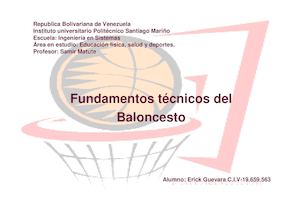 Fundamentos tecnicos del baloncesto