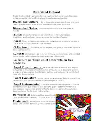 Diversidad Cultural Resumen