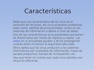 Características Virus informaticos