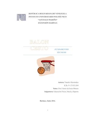 Fundamentos Técnicos del Baloncesto