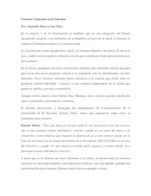 Reportaje Circuitos Culturales