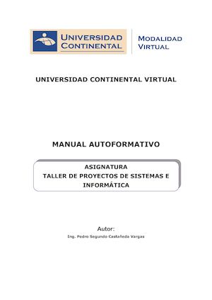 TALLER DE PROYECTOS DE SISTEMAS E INFORMATICA A0465