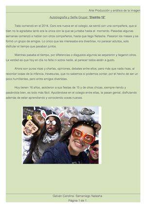 Autobiografia Selfie Grupal