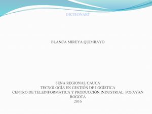 Diccionario Logistico
