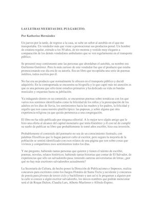 Artículo De Opinión Las Letras Muertas Del Pulgarcito