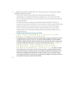 Patch Cord Se Le Llama Al Cable