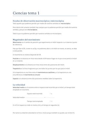 Ciencias Tema 1