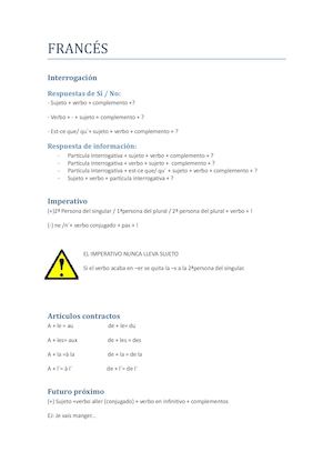 Francés Temas 1 2 3 4