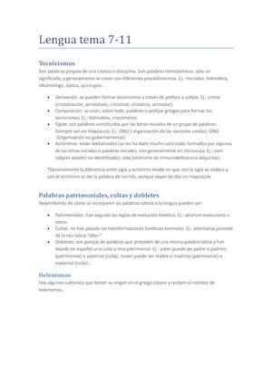 Lengua Tema 7 11