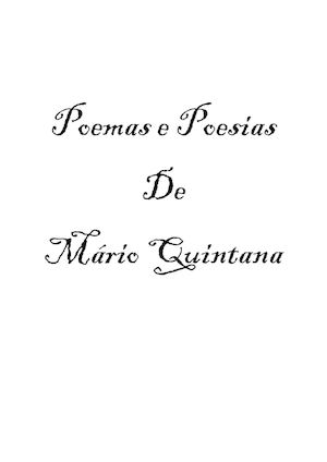 Poemas e Poesias de Mário Quintana