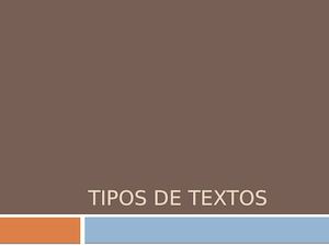 Tipos De Textos