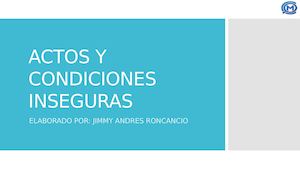 Actos Y Condiciones Inseguras