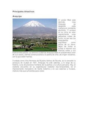 Principales Atractivos Arequipa