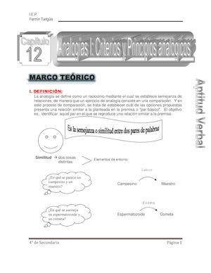 Marco Teórico (Analogías I)