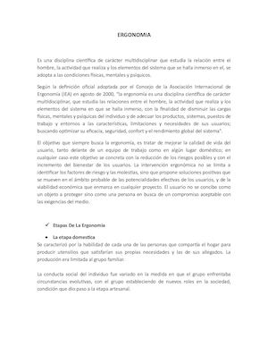Resumen Ergonomia