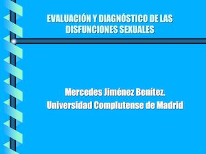 Evaluación Y Diagnóstico De Las Disfunciones Sexuales