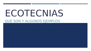 Ecotecnias