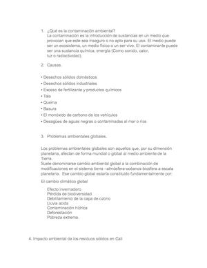 Qué Es La Contaminación Ambiental